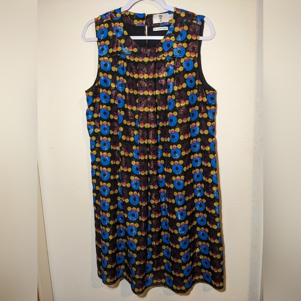 Anna Sui sleeveless metallic dress 20th Anniversary Collection - Picture 6 of 12
